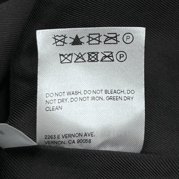 Reformation Black Button-Down Back Cutout Tuxedo Mini Dress Size 4 - NWOT - Picture 7 of 7